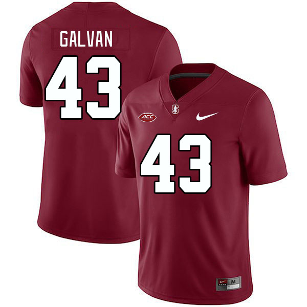 Men #43 Jahsiah Galvan Stanford Cardinal 2024 ACC Conference College Football Jerseys Stitched-Cardi